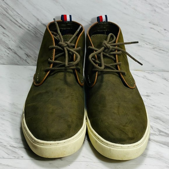 Tommy Hilfiger military green suede high top shoes, size 11 main image 7